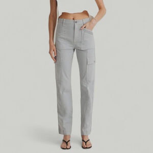 Madewell Cargo Straight Leg 90s Pant Women's Sz 33 NWT Solstice Gray Anti Denim